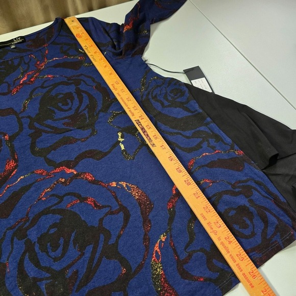 Liv by Habitat Women Asymmetrical‎ Top Size Small Abstract Artsy Minimal Layer - Picture 10 of 12